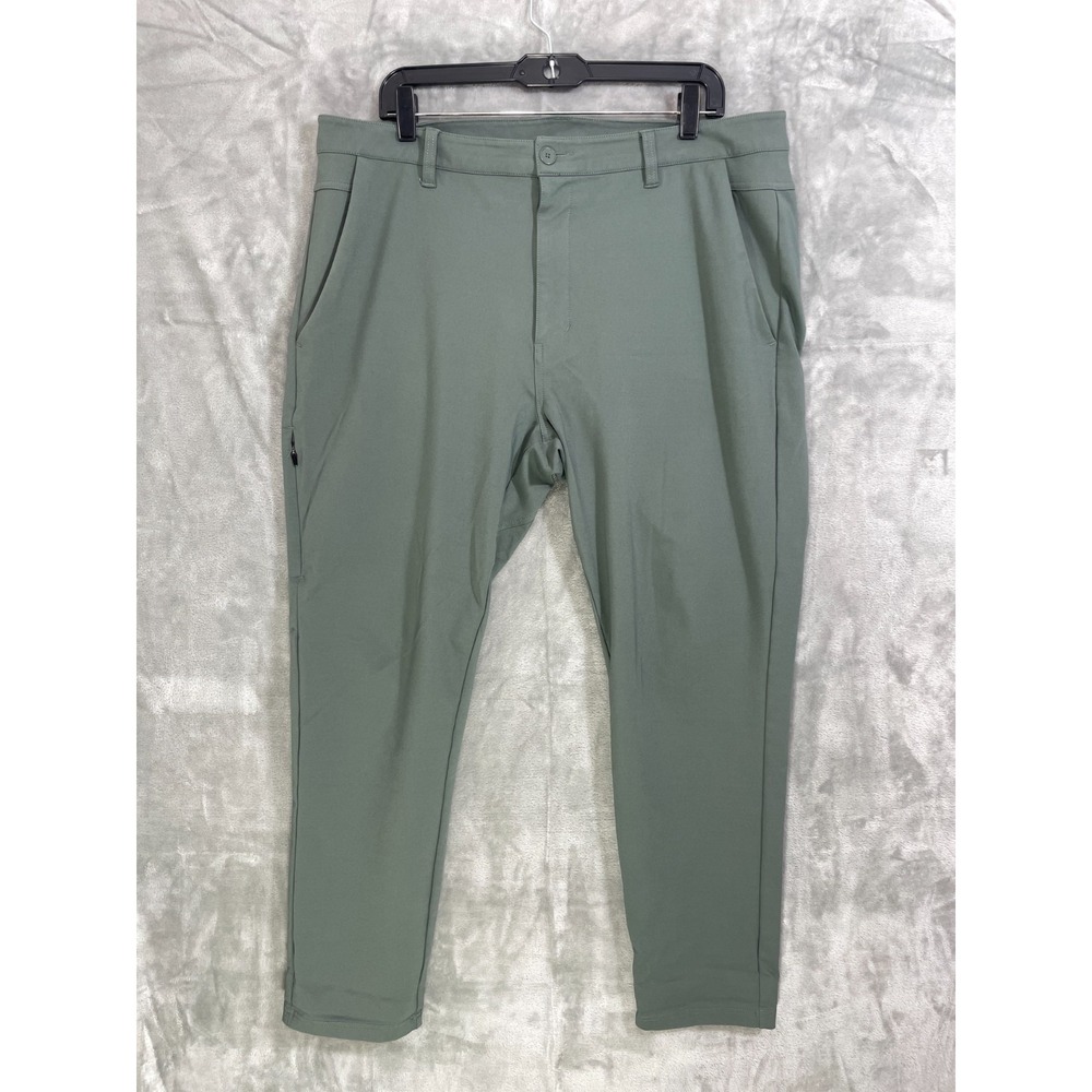 BYLT Everyday 2.0 Slim Fit Pants Mens Size 40 X 30 Green Performance Stretch